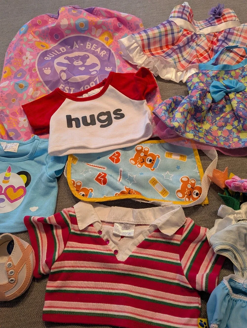 Build a Bear Workshop Lot Of Girl Bear Clothing, Shoes Backpack